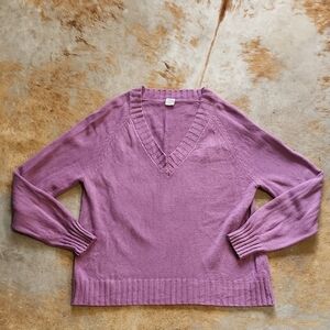 V-Neck Purple Women's Sweater